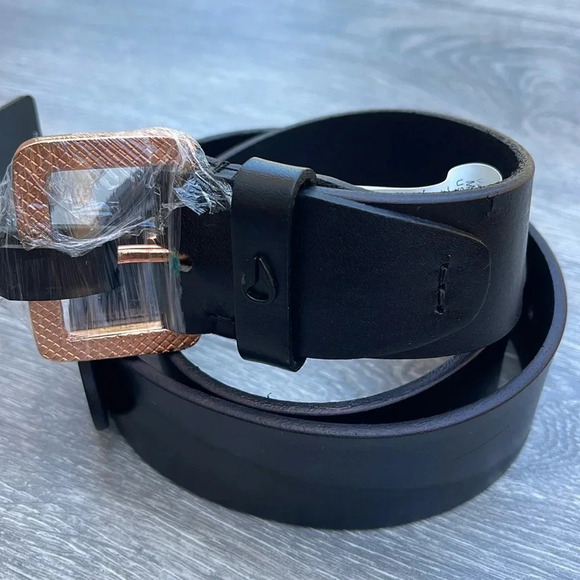 Nixon Heritage Leather Belt, black/rose gold - Picture 8 of 9